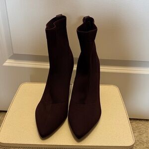 Calvin Klein Dark Burgundy Heeled Boots